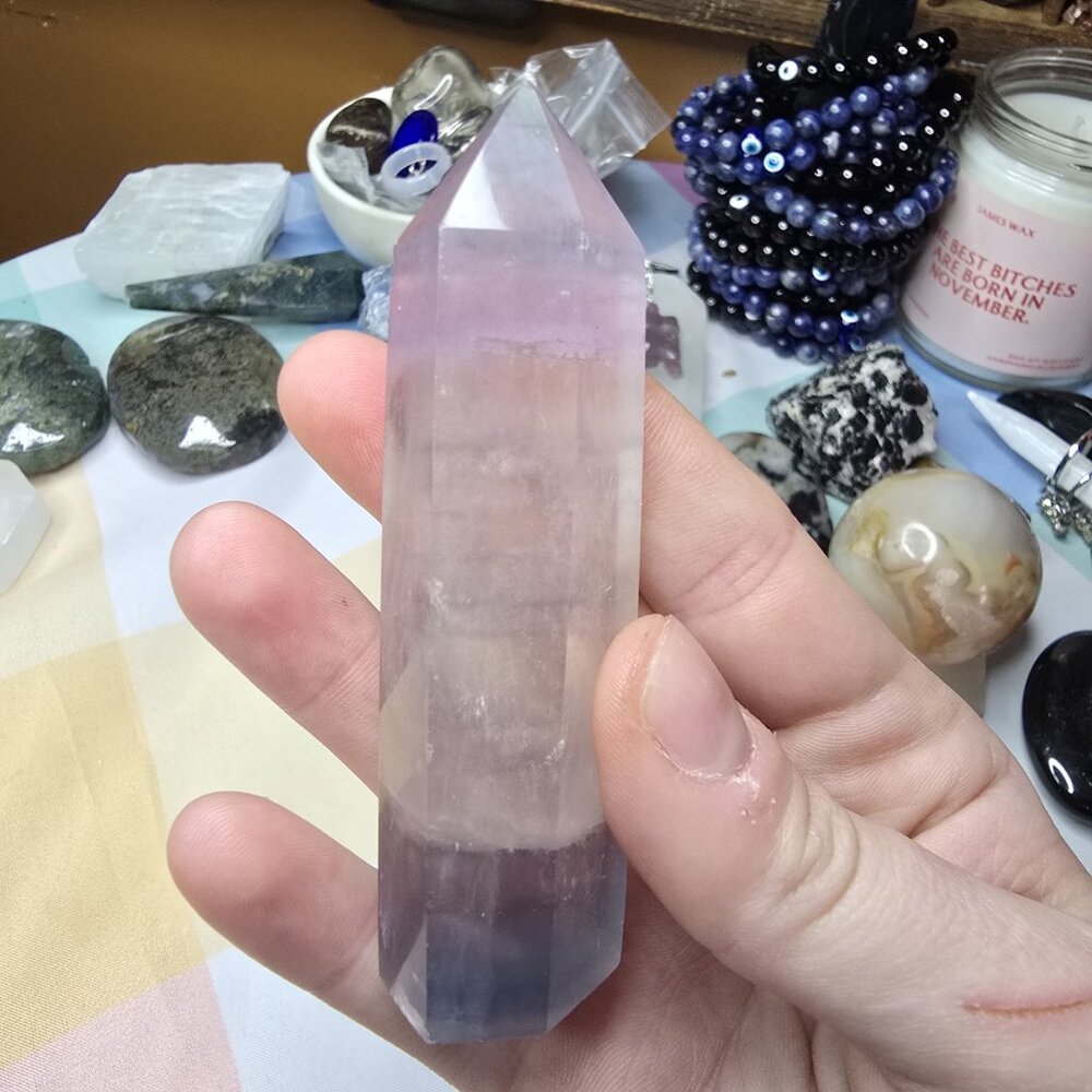 Fluorite Crystal Tower Point - Picture 4 of 6
